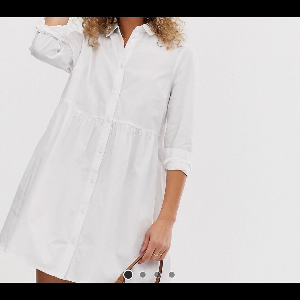 White Button Down Dress